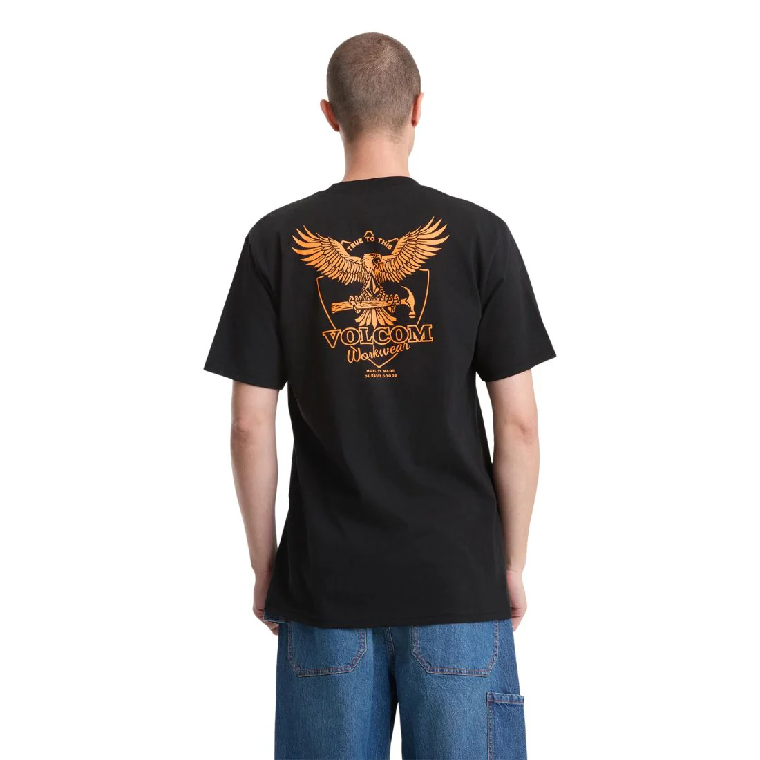 T-shirt Volcom pour homme, manches courtes, imprimé martelé, A3512605 - Noir - Image 3