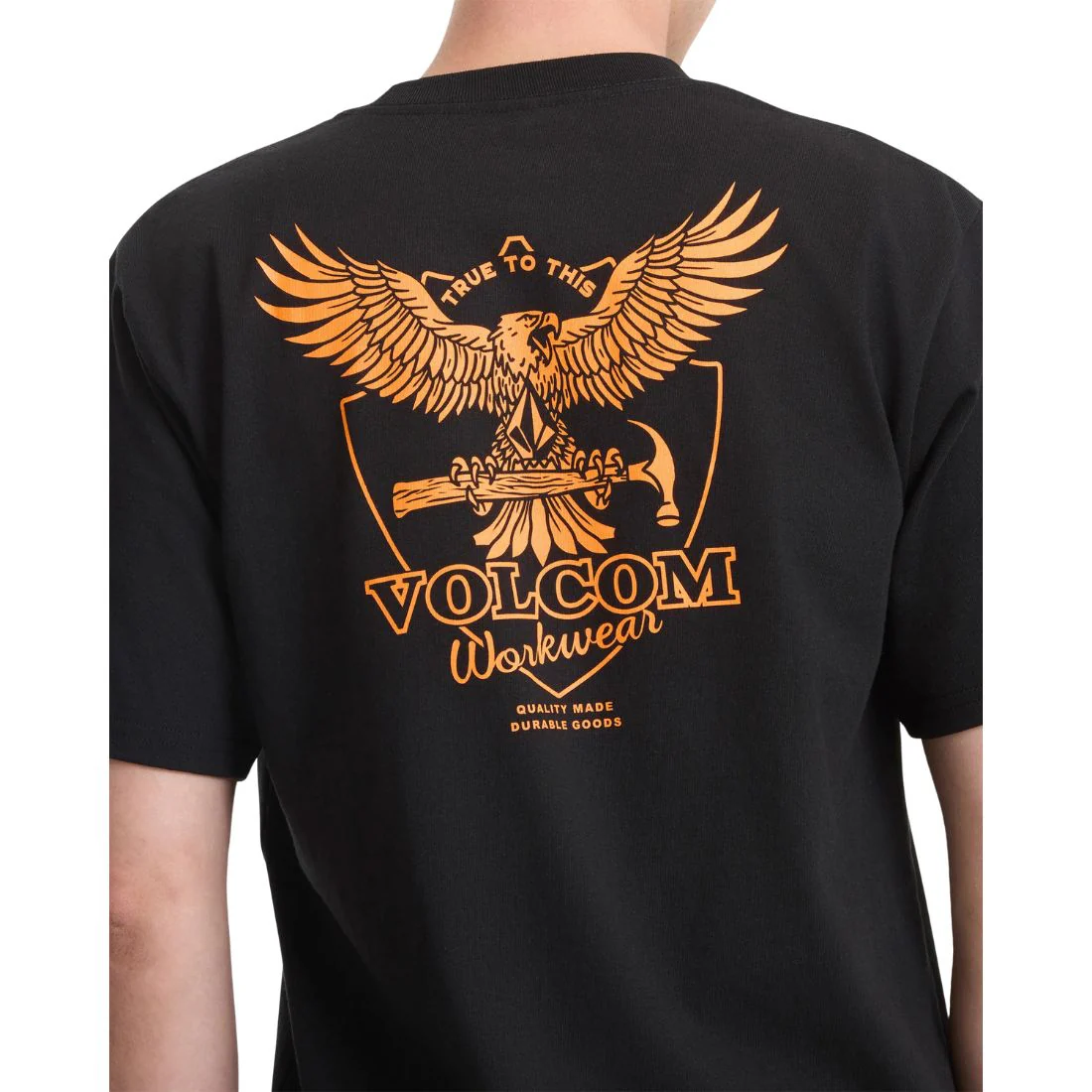 T-shirt Volcom pour homme, manches courtes, imprimé martelé, A3512605 - Noir - Image 5