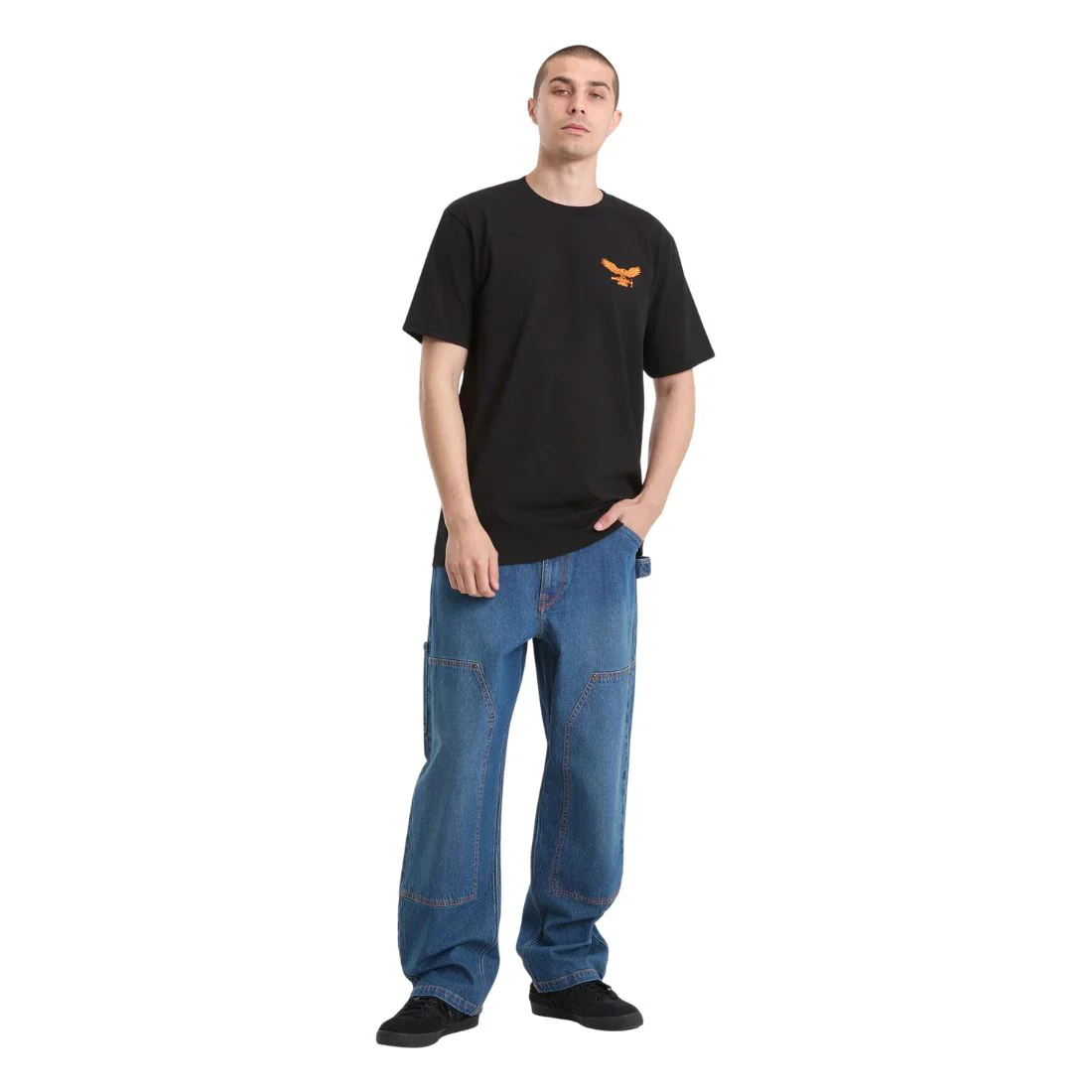 T-shirt Volcom pour homme, manches courtes, imprimé martelé, A3512605 - Noir - Image 6