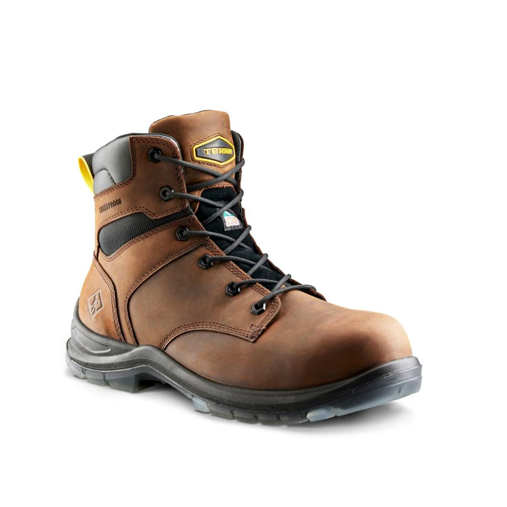 Terra Byrne Botte de travail imperméable unisexe de 6 po à embout composite TR0A839BDBX - Brun - Image 2
