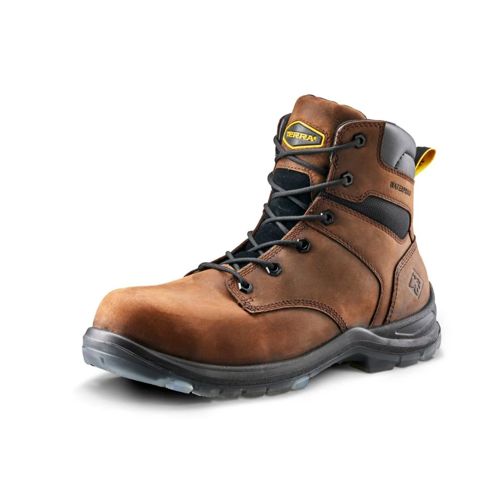 Terra Byrne Botte de travail imperméable unisexe de 6 po à embout composite TR0A839BDBX - Brun - Image 5