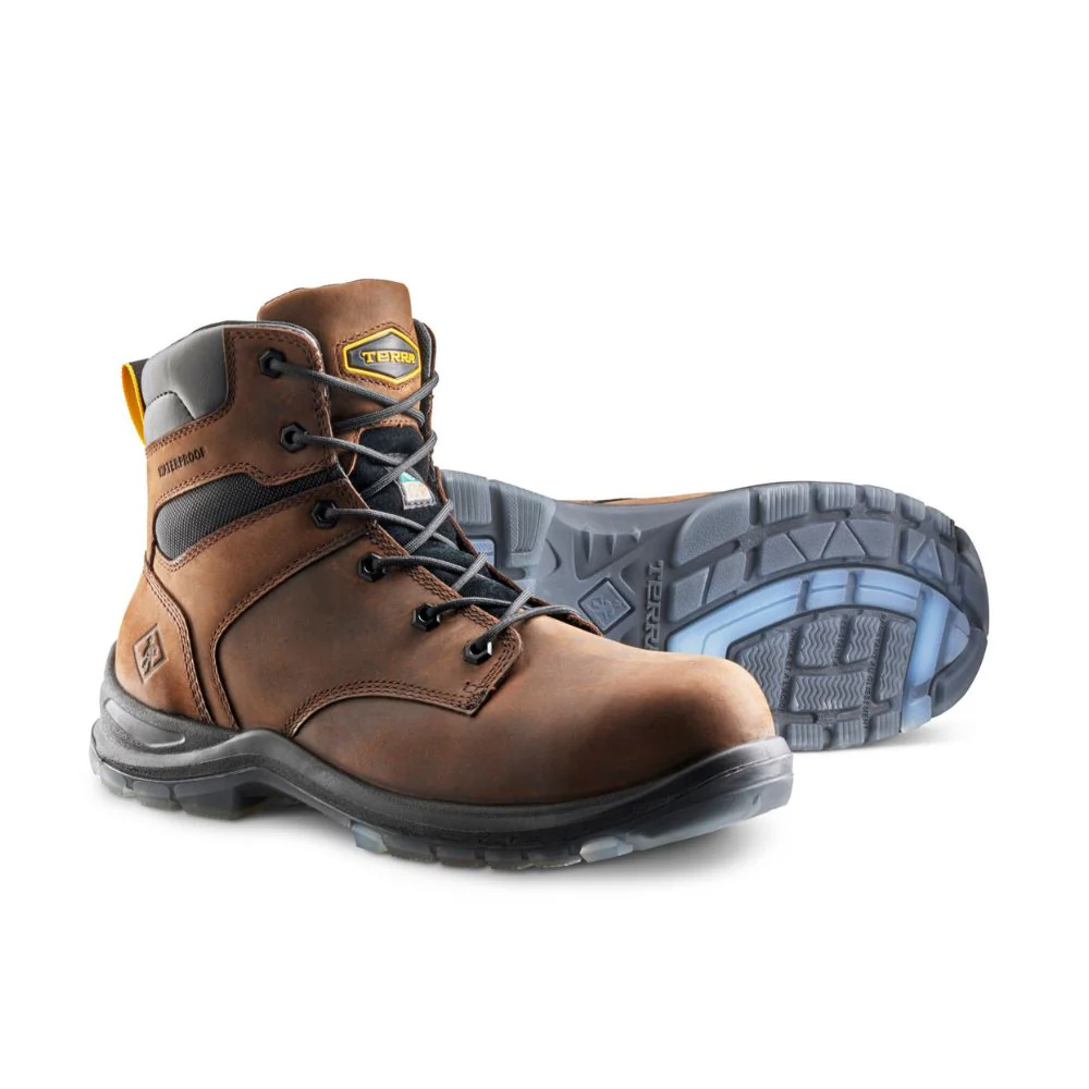 Terra Byrne Botte de travail imperméable unisexe de 6 po à embout composite TR0A839BDBX - Brun - Image 9