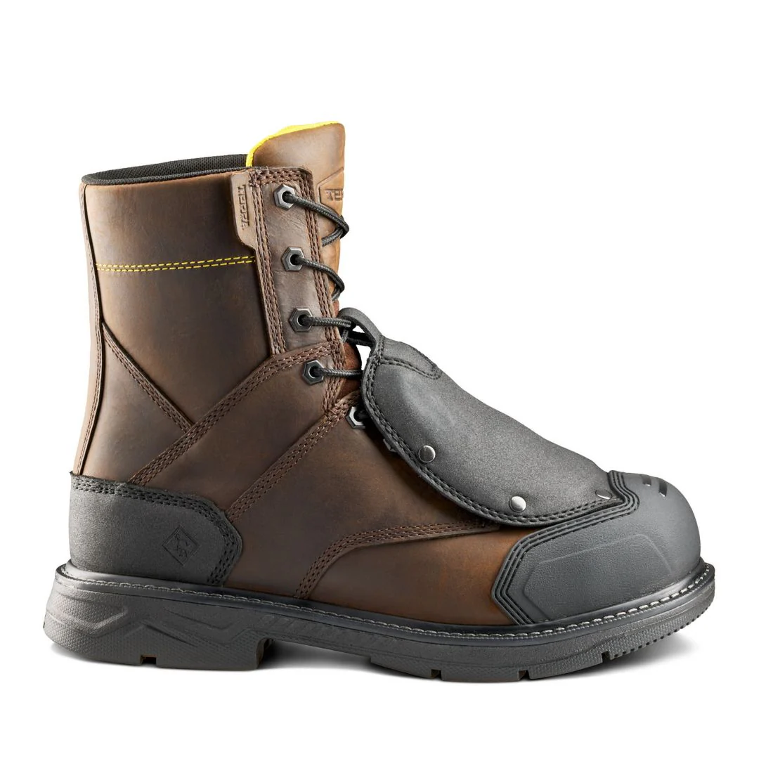 Terra Patton Botte CSA de sécurité au travail unisexe avec embout en aluminium de 8 po externe MET Guard 1314DB - Brun - Image 2
