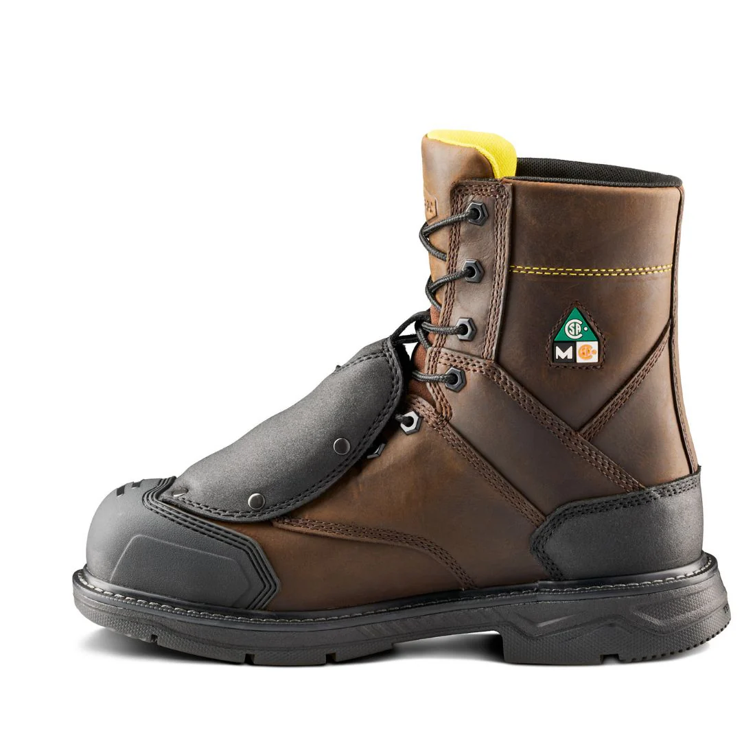 Terra Patton Botte CSA de sécurité au travail unisexe avec embout en aluminium de 8 po externe MET Guard 1314DB - Brun - Image 4