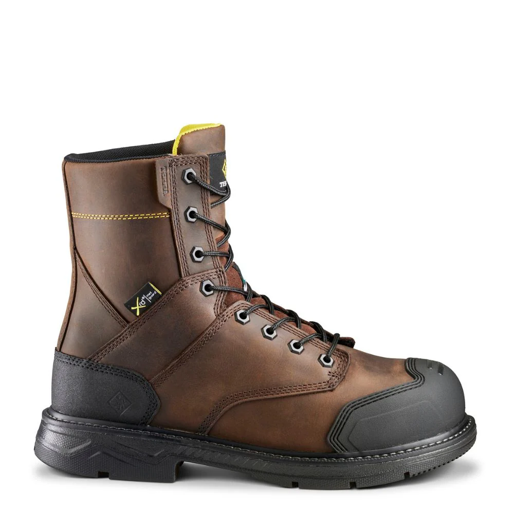 Terra Patton Botte CSA de sécurité au travail unisexe avec embout en aluminium de 8 po interne MET Guard 839KDB - Brun - Image 2