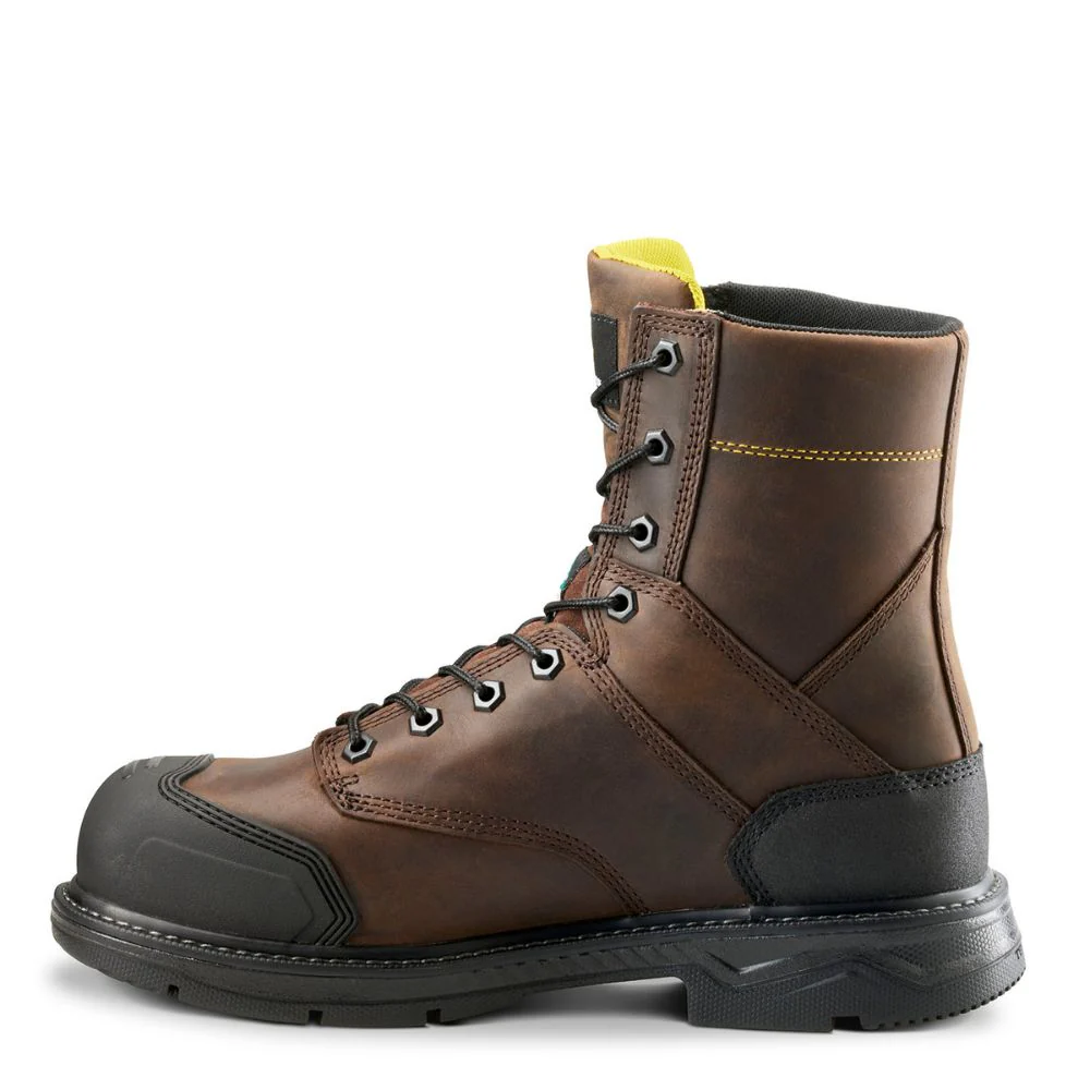 Terra Patton Botte CSA de sécurité au travail unisexe avec embout en aluminium de 8 po interne MET Guard 839KDB - Brun - Image 3