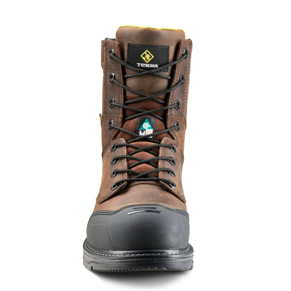 Terra Patton Botte CSA de sécurité au travail unisexe avec embout en aluminium de 8 po interne MET Guard 839KDB - Brun - Image 7