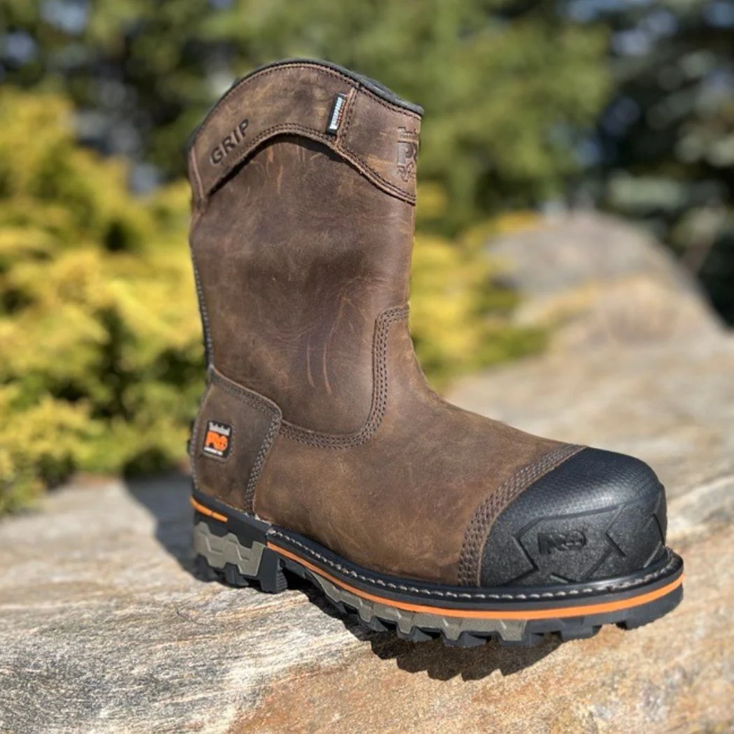 Botte de sécurité en caoutchouc imperméables Timberland PRO Boondock à enfiler pour hommes à cap de composite TB0A4499214 - Brun - Image 2