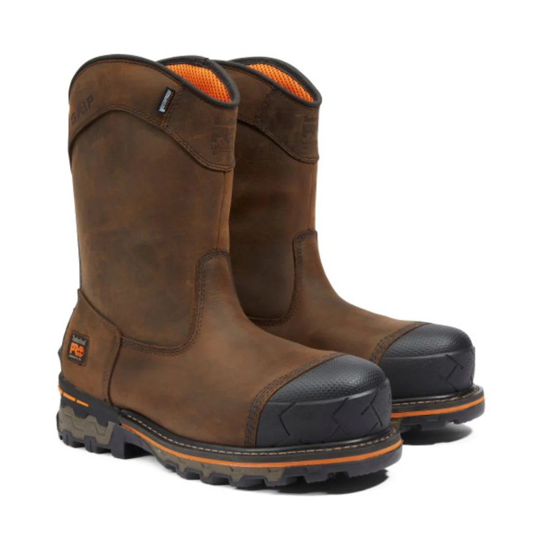 Botte de sécurité en caoutchouc imperméables Timberland PRO Boondock à enfiler pour hommes à cap de composite TB0A4499214 - Brun - Image 9