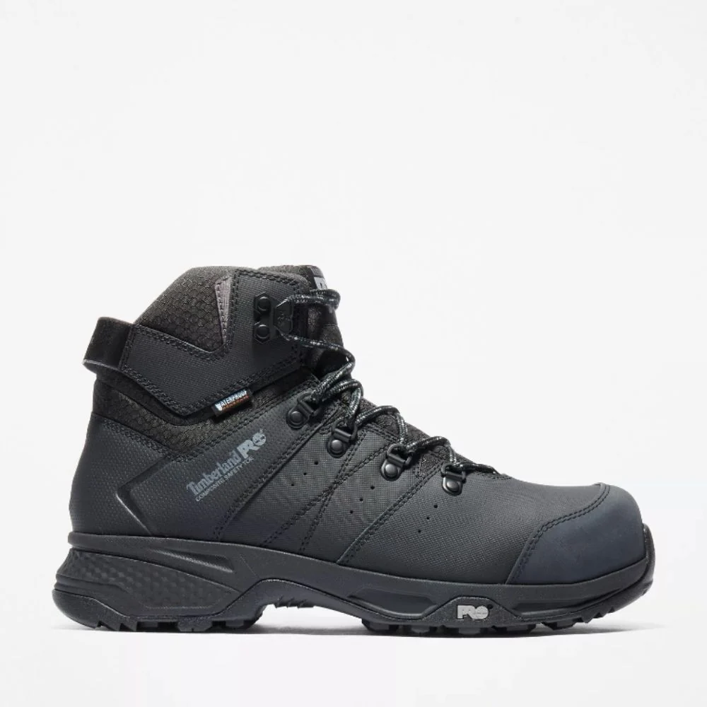 Bottes de travail imperméables Switchback Timberland PRO 6 po pour hommes à embout composite TB0A2CB8001 - Noir - Image 2