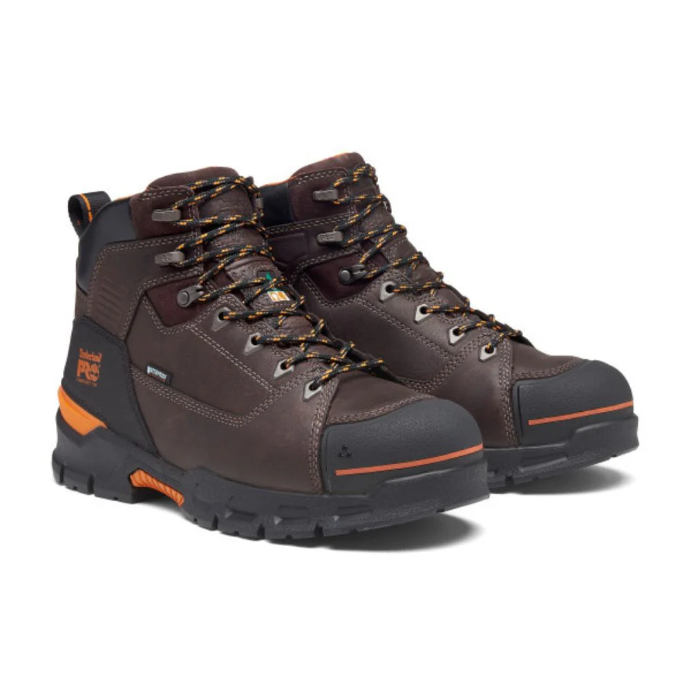 Botte de travail imperméable Timberland PRO Endurance EV pour hommes de 6 po à cap de composite TB0A5X93214 - Brun - Image 5