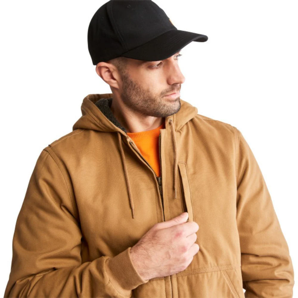 Timberland PRO® Gritman Veste de travail à capuche en toile doublée pour homme - Brun TB0A1VB4D02 - Image 3