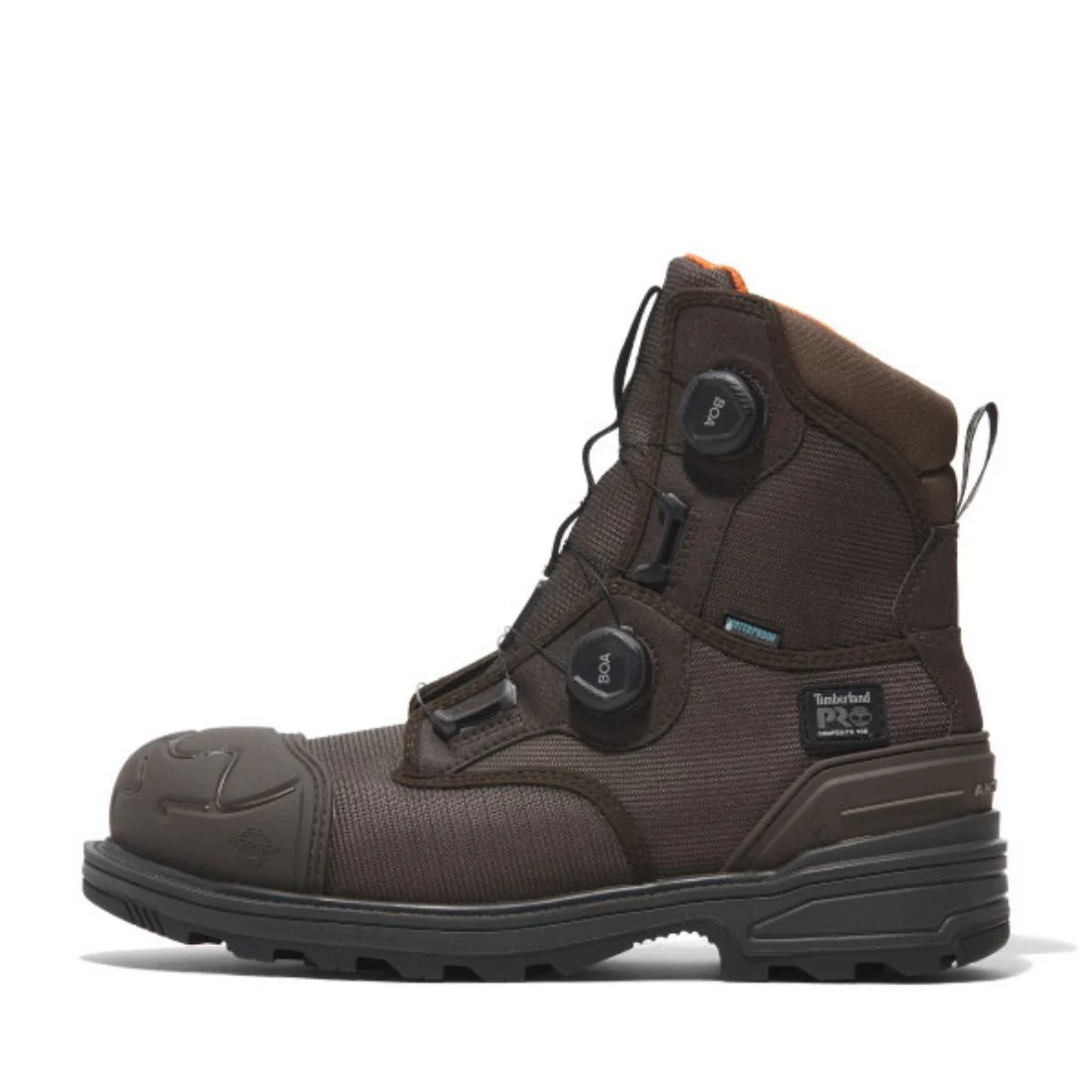 Timberland PRO Magnitude BOA® Bottes de travail imperméables de 8 po à embout composite pour hommes - TB0A66MKELE Brun - Image 4