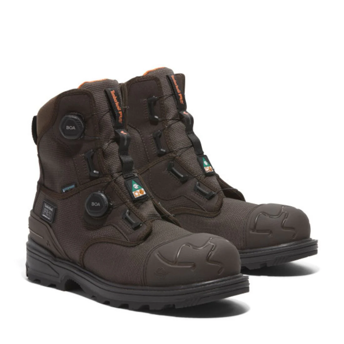 Timberland PRO Magnitude BOA® Bottes de travail imperméables de 8 po à embout composite pour hommes - TB0A66MKELE Brun - Image 9