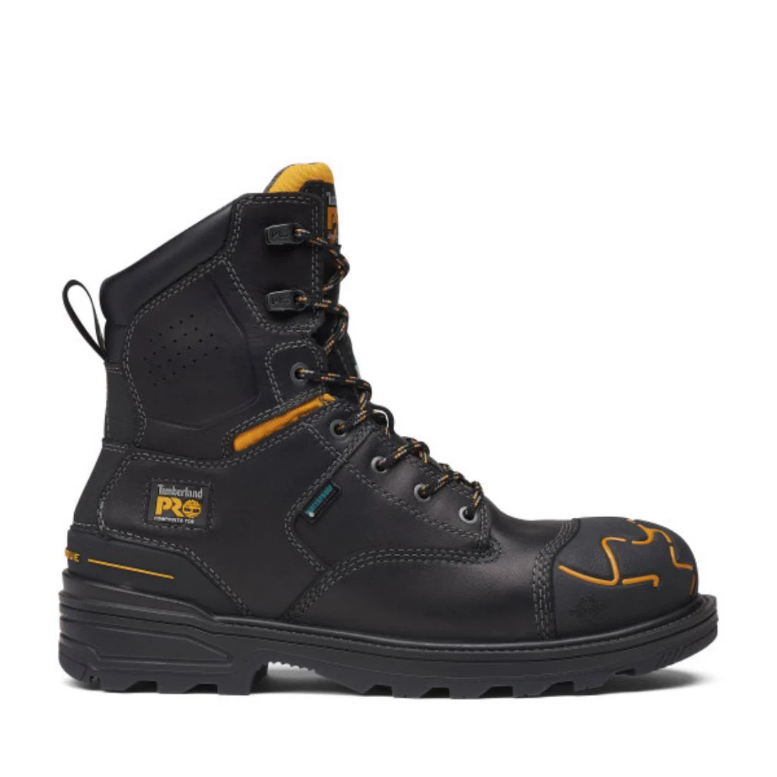 Bottes de travail imperméables Magnitude Timberland PRO de 8 po pour hommes à cap de composite TB0A5M5X001 - Noir - Image 2