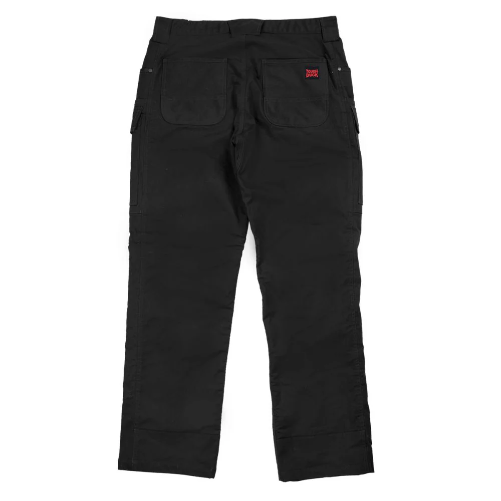Tough Duck Pantalon cargo en sergé souple doublé de polaire pour hommes WP06 - Noir - Image 5