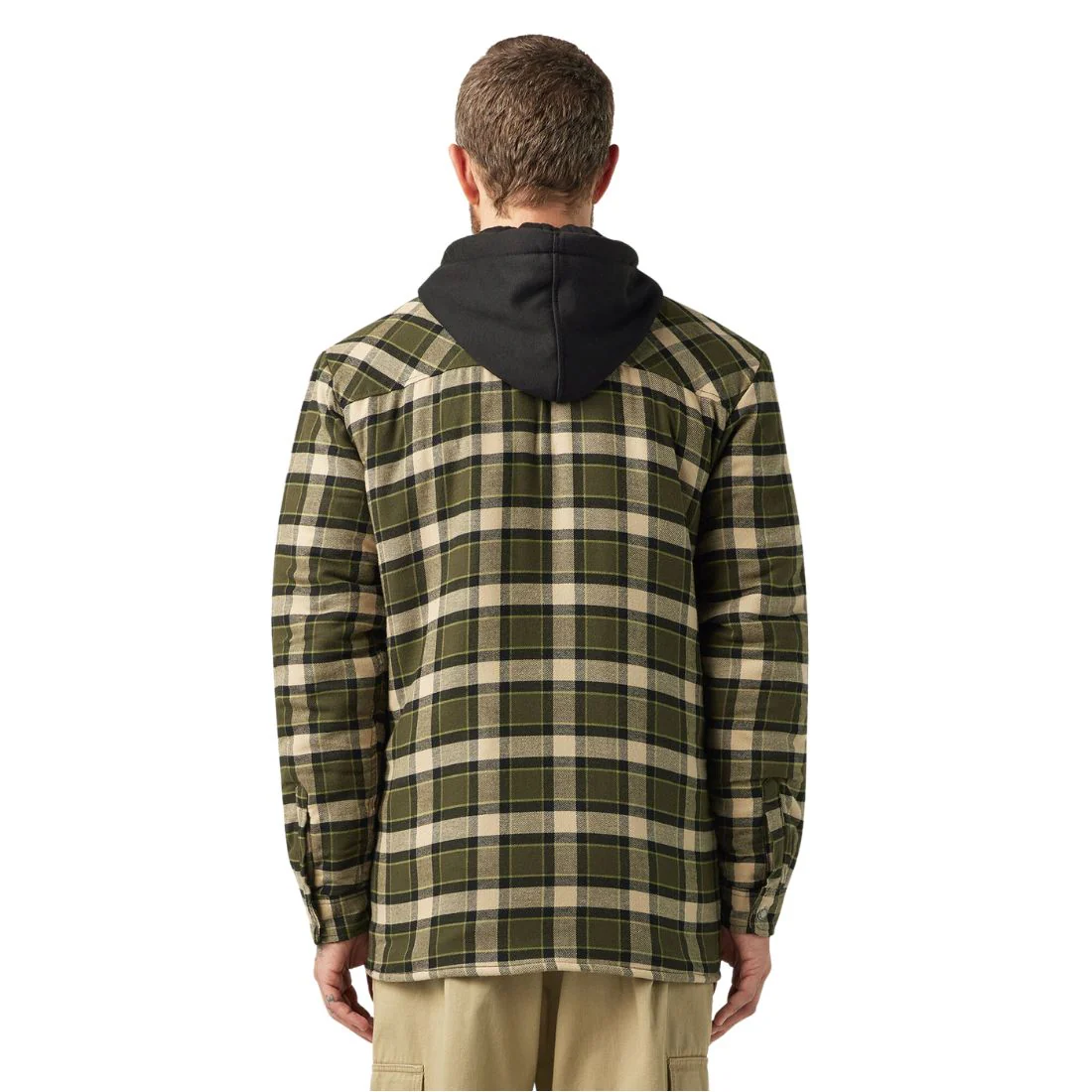 Veste-chemise en flanelle à capuche pour hommes avec Hydroshield TJ211 de Dickies - Vert - Image 5