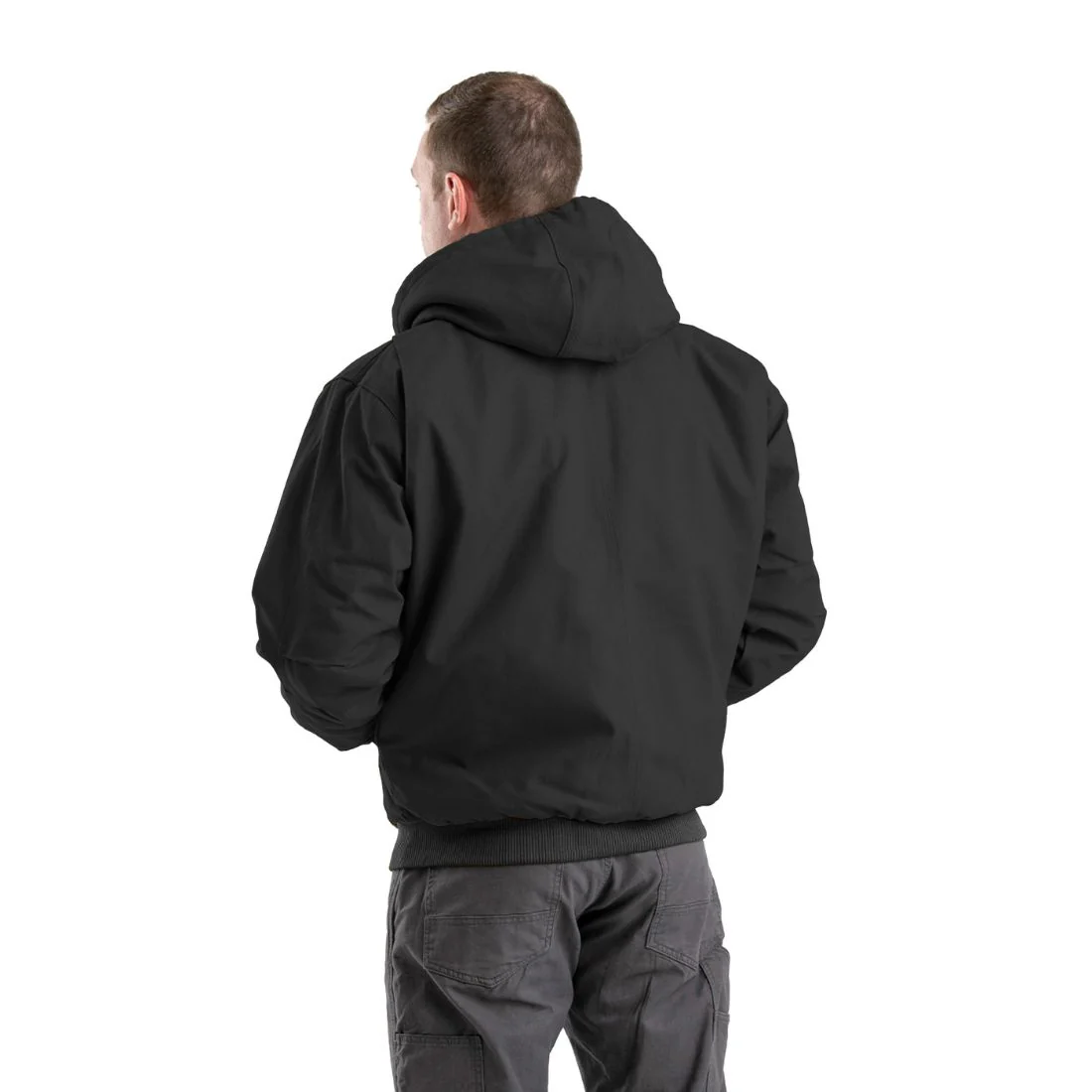 Veste de travail active à capuche Heritage Duck pour hommes Berne HJ51 - Noir - Image 2
