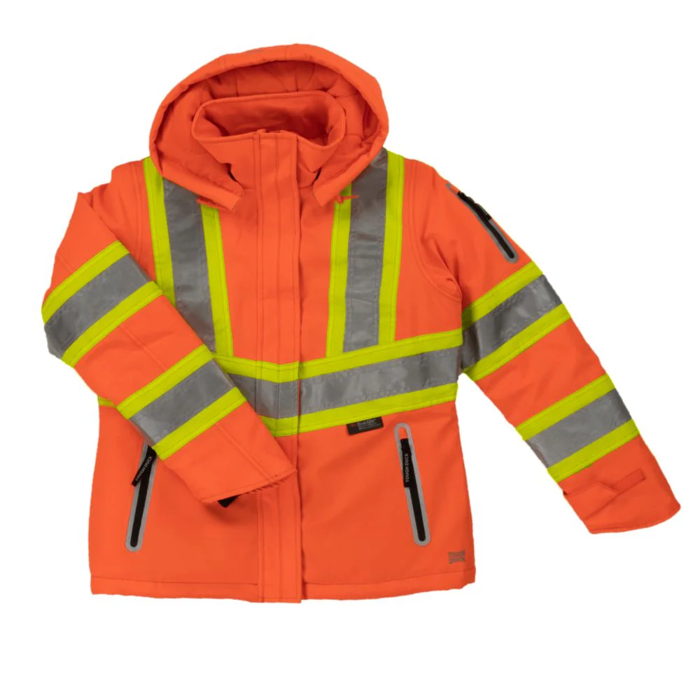 Veste de travail de sécurité flexible isolée haute visibilité Tough Duck pour femmes SJ41 - ORANGE - Image 3