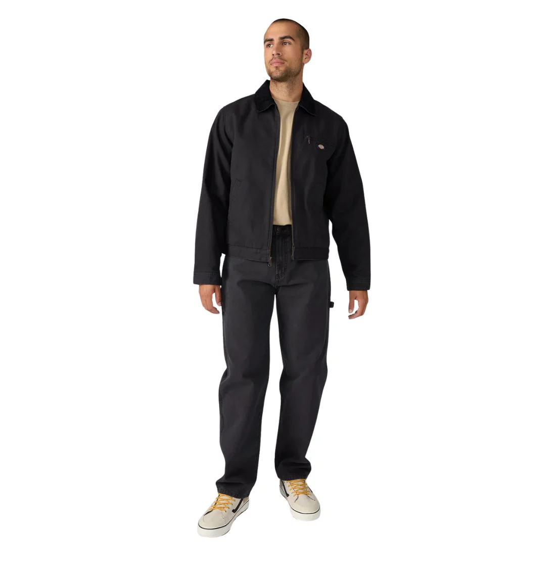 Veste de travail en toile de canard Dickies pour homme, doublée de tissu couverture A8DEV - Noir - Image 4