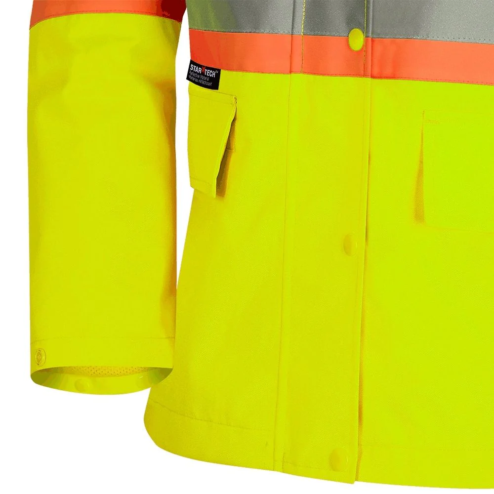 Veste de travail imperméable haute visibilité Pioneer pour femmes - Jaune - Image 4
