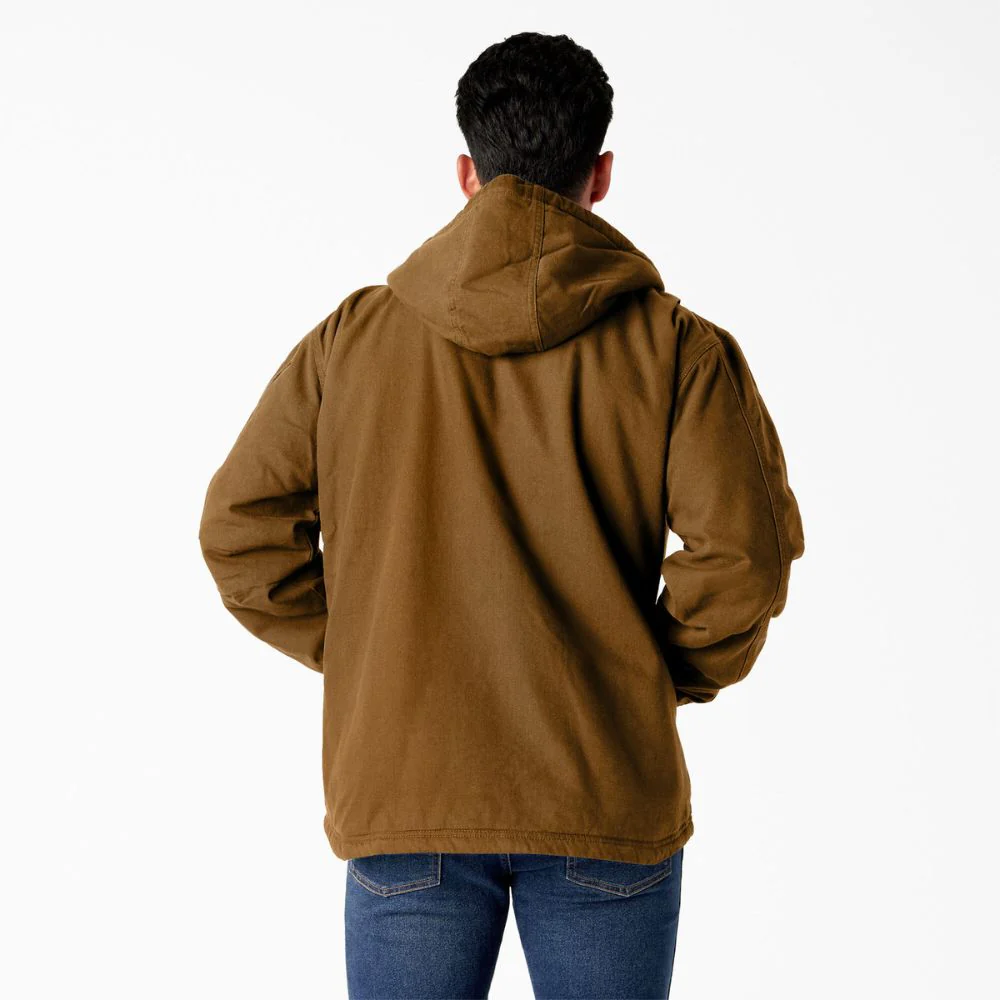 Veste Dickies pour homme en toile de coton épaisse doublée polaire TJ360 - Brun - Image 2