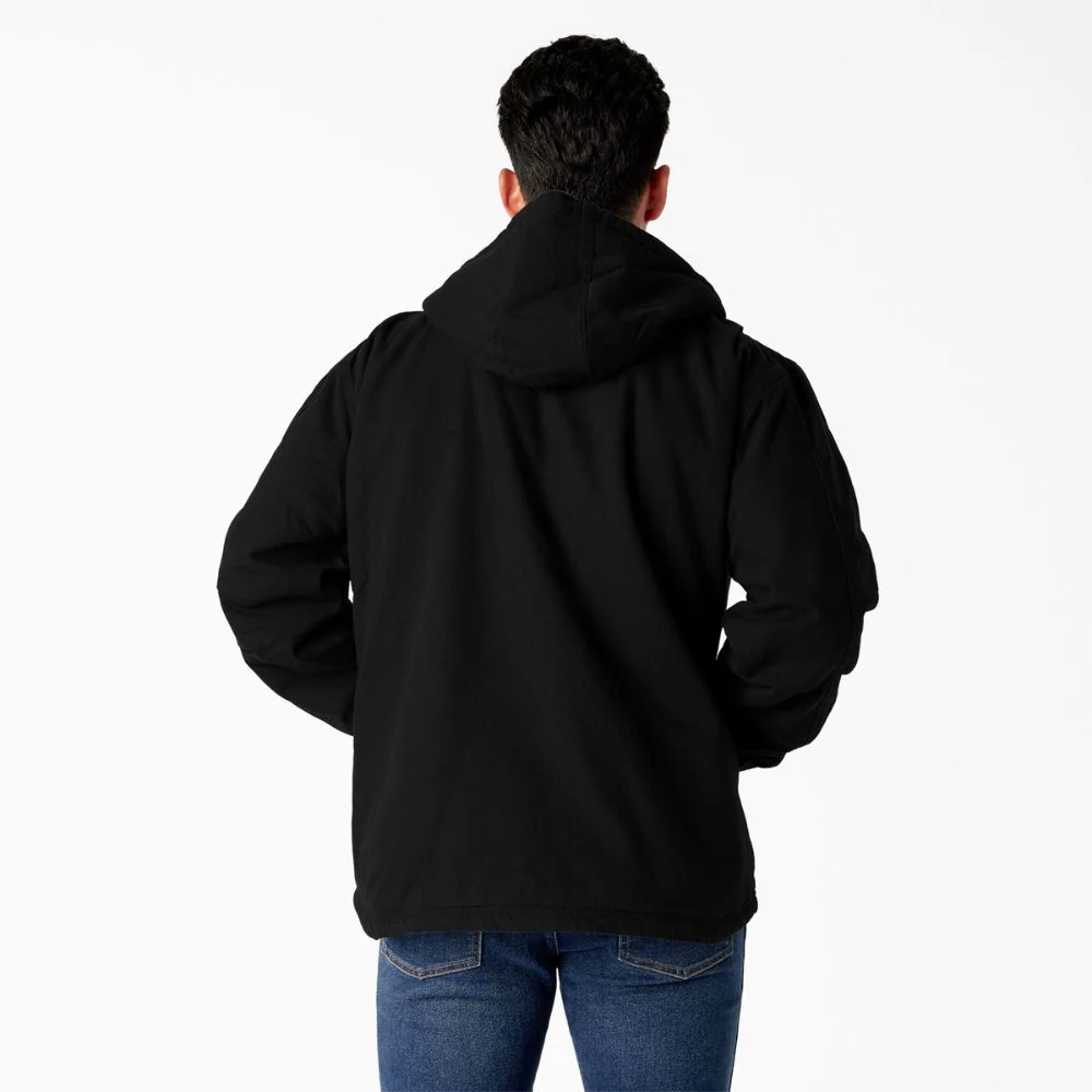 Veste Dickies pour homme en toile de coton épaisse doublée polaire TJ360 - Noir - Image 2