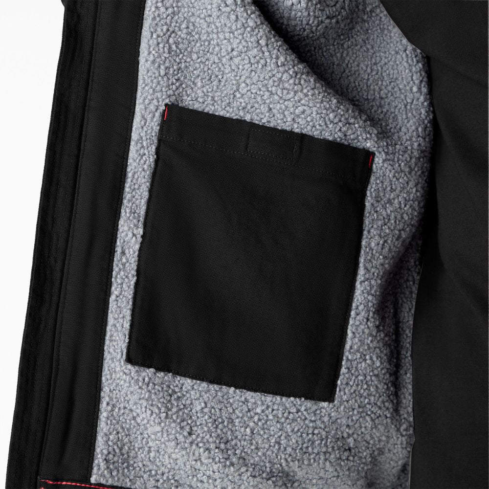 Veste Dickies pour homme en toile de coton épaisse doublée polaire TJ360 - Noir - Image 6